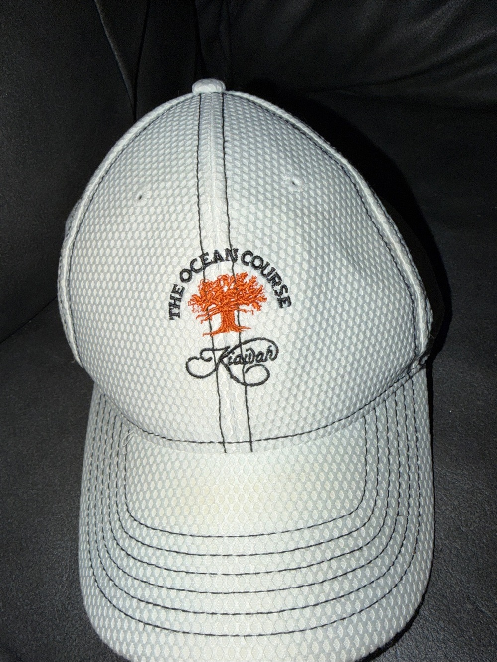 Head the ocean course tour White Baseball Cap with Orange Tree Accent